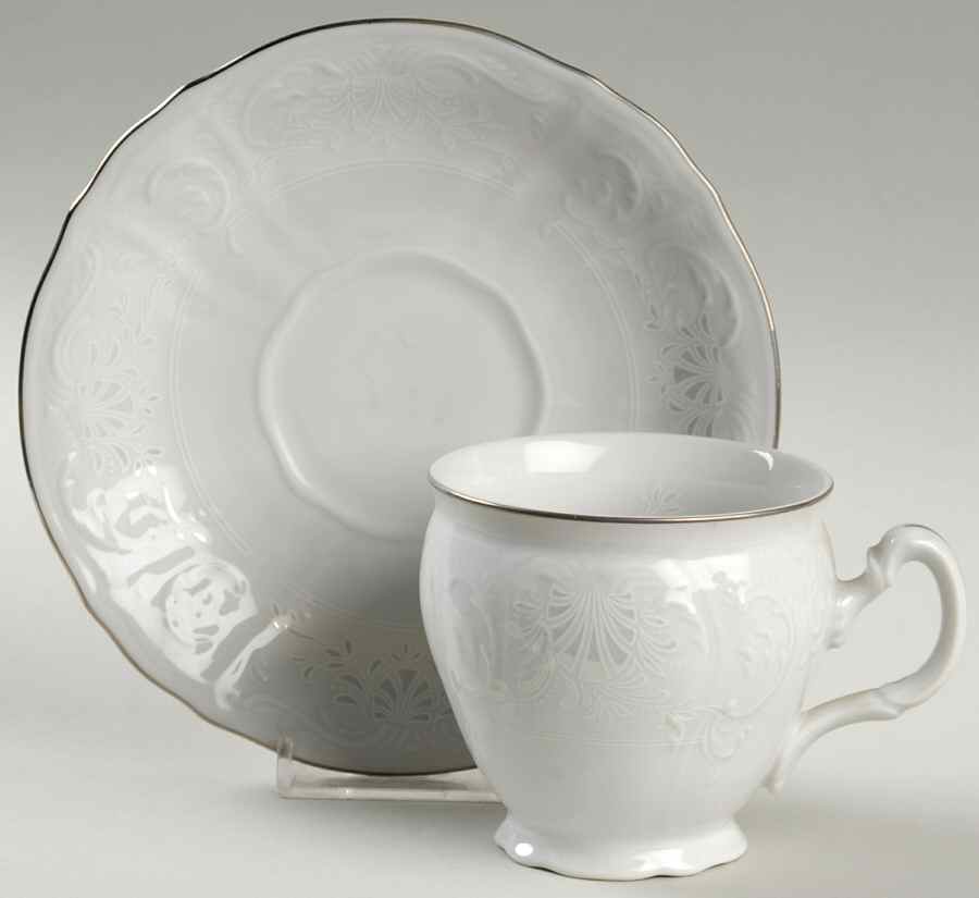 Winterlight Footed Cup & Saucer Set by Baum Brothers-1