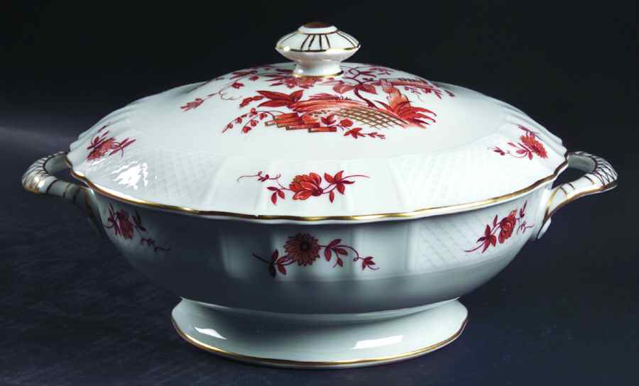 Zinnias Round Covered Vegetable by Bernardaud-1