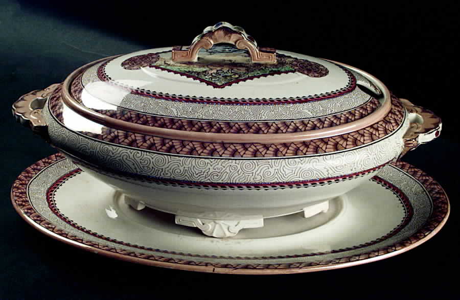 Wisconsin Tureen & Lid w/Underplate by Brownfield-1
