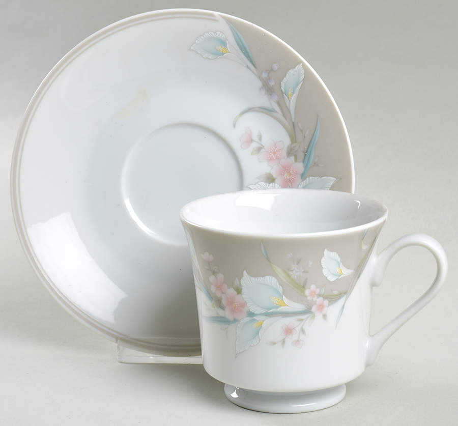 Amy Footed Cup & Saucer Set by Baker, Hart & Stuart-1