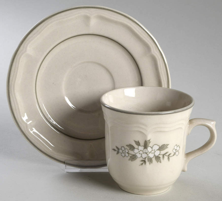 Christine Flat Cup & Saucer Set by Baker, Hart & Stuart-1