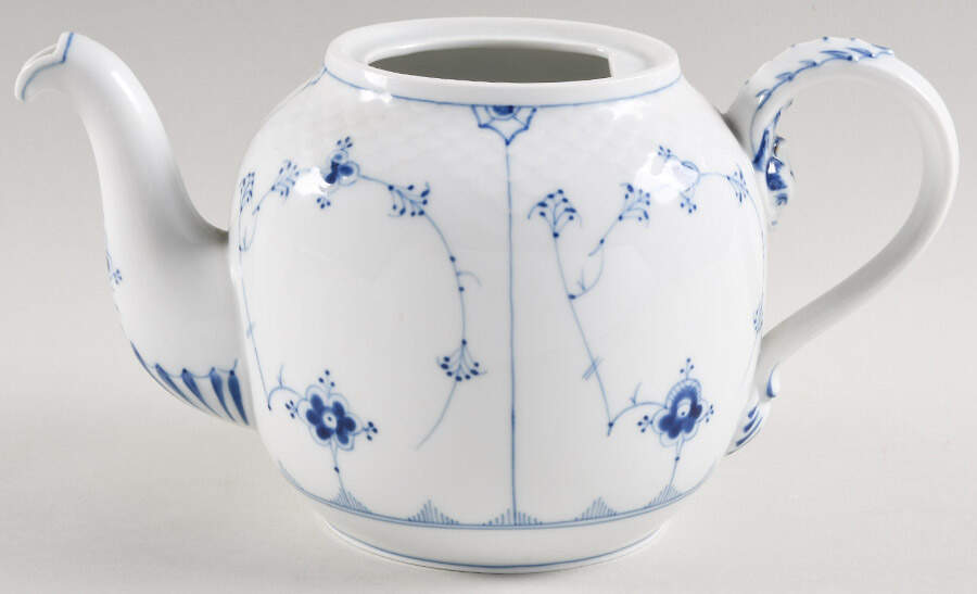 Blue Traditional (No Trim) Teapot No Lid by Bing & Grondahl-1