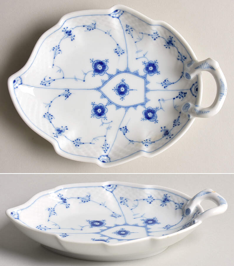 Blue Traditional (No Trim) 7" Leaf Dish by Bing & Grondahl-1
