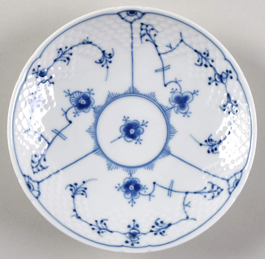 Blue Traditional (No Trim) Saucer for Flat Cup by Bing & Grondahl-1
