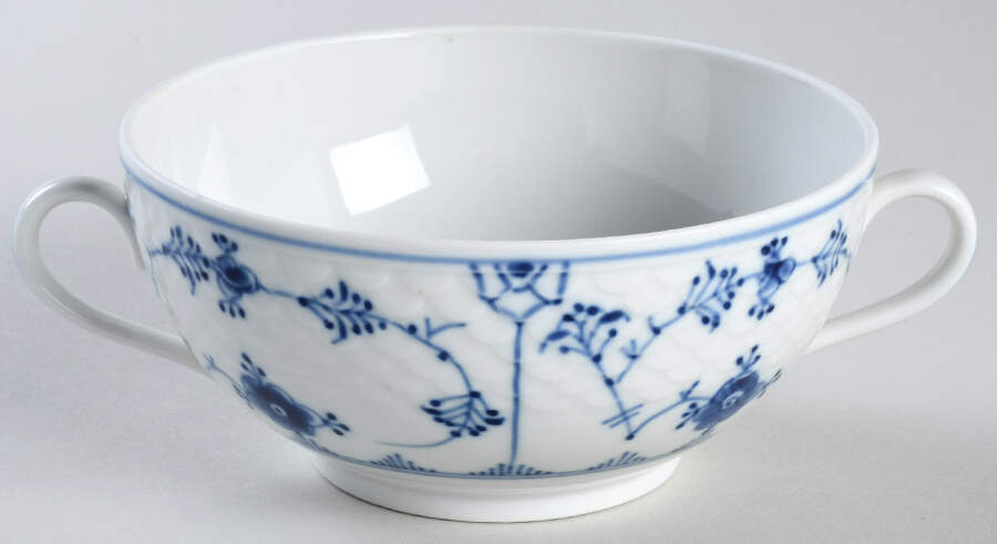 Blue Traditional (No Trim) Cream Soup Bowl by Bing & Grondahl-1