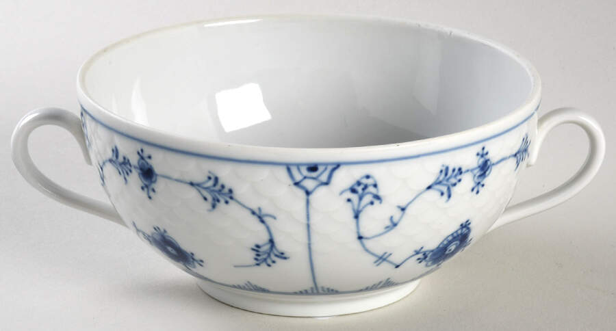 Blue Traditional (No Trim) Flat Cream Soup Bowl by Bing & Grondahl-1