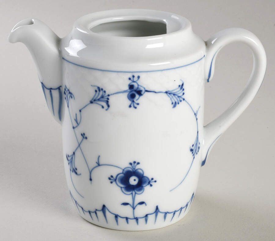 Blue Traditional (No Trim) Individual Teapot No Lid by Bing & Grondahl-1
