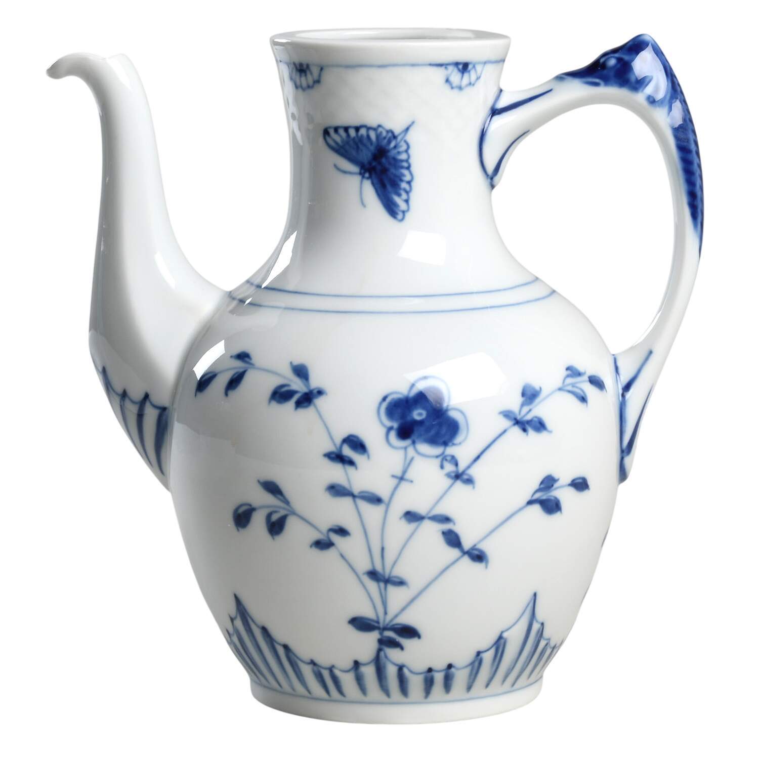 Blue Traditional (No Trim) Mini Coffee Pot No Lid by Bing & Grondahl-1