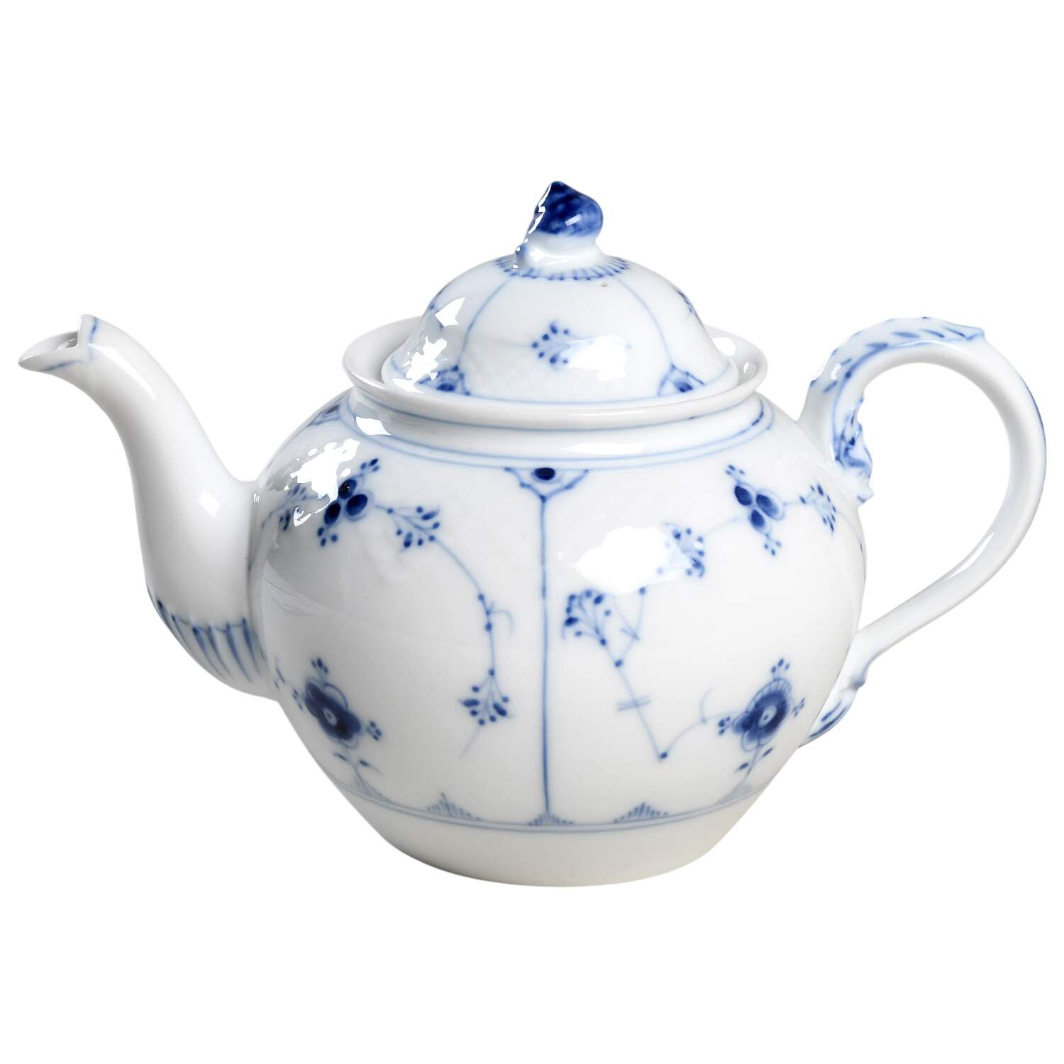 Blue Traditional (No Trim) Teapot & Lid by Bing & Grondahl-1