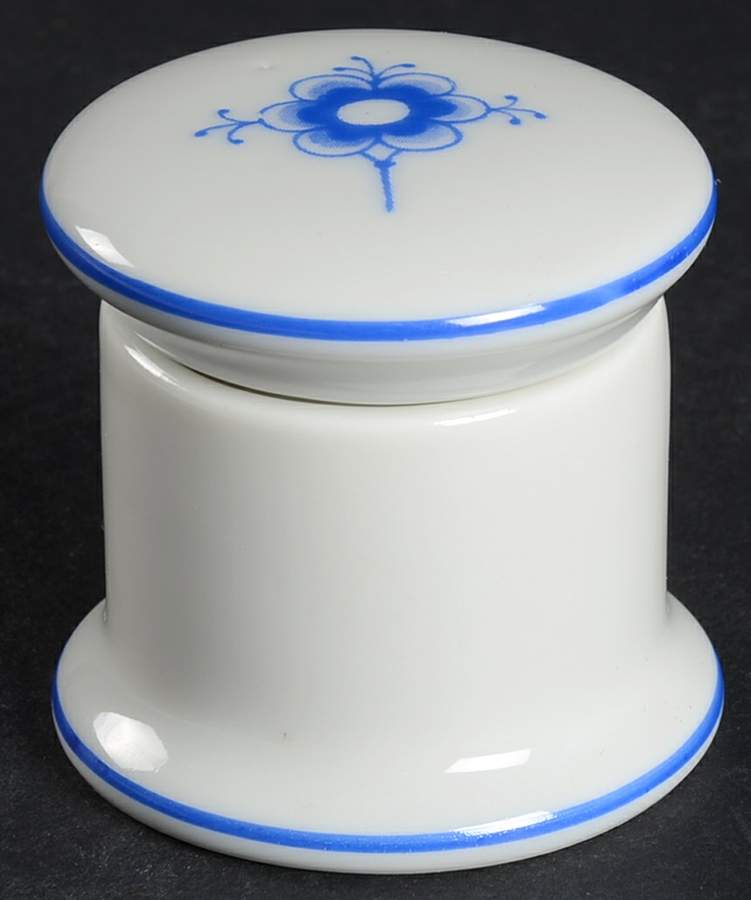 Blue Traditional (No Trim) Trinket Box & Lid by Bing & Grondahl-1