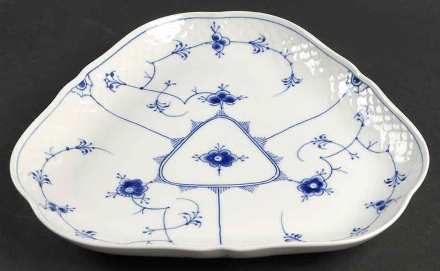 Blue Traditional (No Trim) Triangular Cake Plate by Bing & Grondahl-1