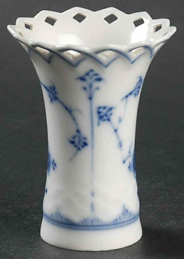 Blue Traditional (No Trim) 3" Pierced Vase by Bing & Grondahl-1