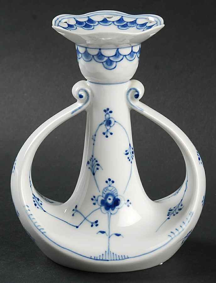 Blue Traditional (No Trim) 5" Candlestick by Bing & Grondahl-1
