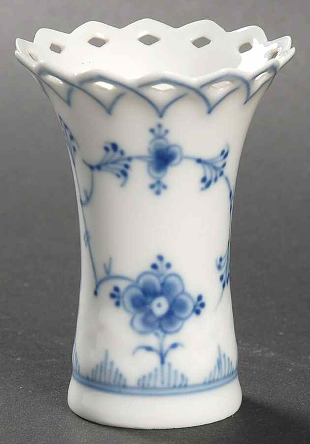 Blue Traditional (No Trim) 3" Pierced Vase by Bing & Grondahl-1