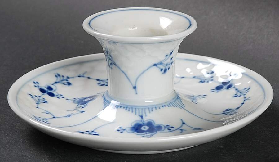 Blue Traditional (No Trim) Single Light Candlestick by Bing & Grondahl-1