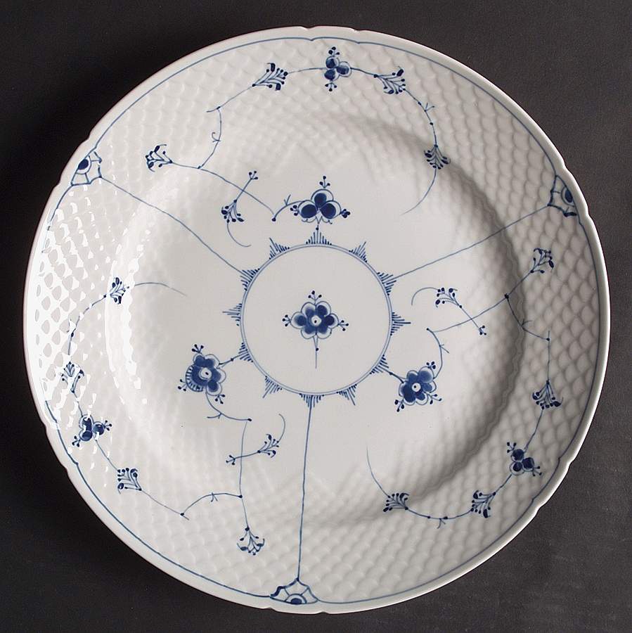 Blue Traditional (No Trim) 12" Chop Plate (Round Platter) by Bing & Grondahl-1