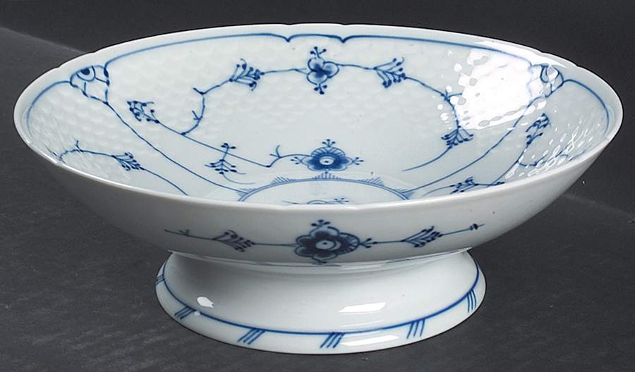 Blue Traditional (No Trim) Low Footed Cake Plate by Bing & Grondahl-1