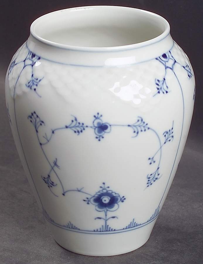 Blue Traditional (No Trim) 5" Bulbous Vase by Bing & Grondahl-1