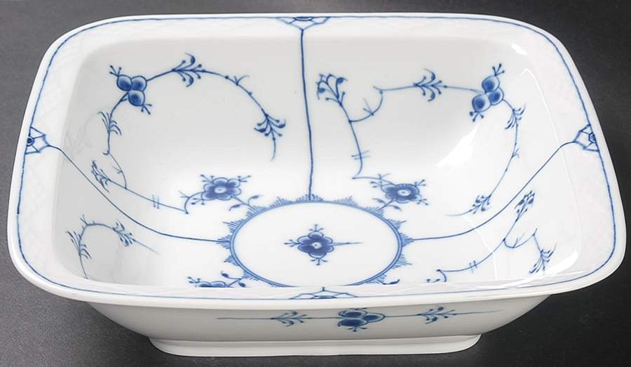 Blue Traditional (No Trim) 8" Square Vegetable Bowl by Bing & Grondahl-1
