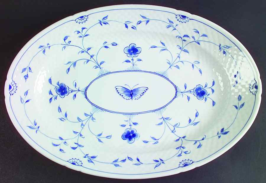 Butterfly 16" Oval Serving Platter by Bing & Grondahl-1