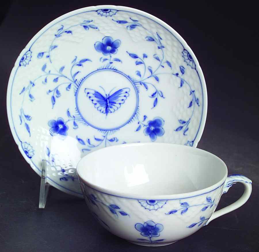 Butterfly Flat Cup & Saucer Set by Bing & Grondahl-1