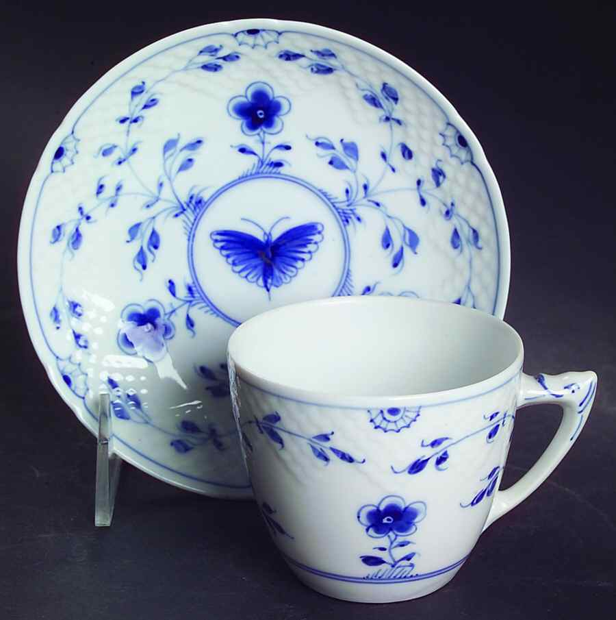 Butterfly Flat Cup & Saucer Set by Bing & Grondahl-1