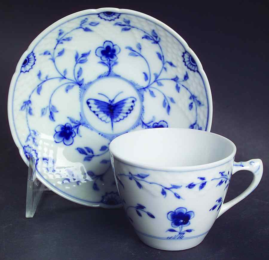 Butterfly Flat Demitasse Cup & Saucer Set by Bing & Grondahl-1