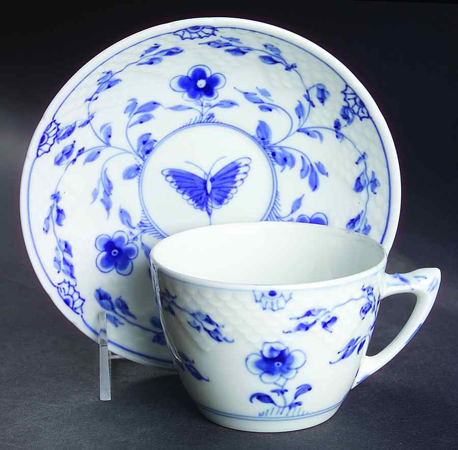 Butterfly Flat Cup & Saucer Set by Bing & Grondahl-1