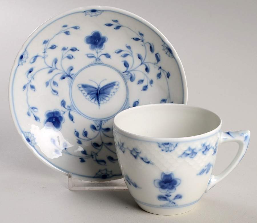 Butterfly Flat Cup & Saucer Set by Bing & Grondahl-1