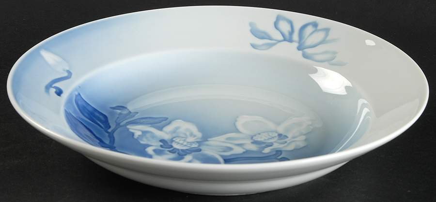 Christmas Rose Rim Soup Bowl by Bing & Grondahl-1