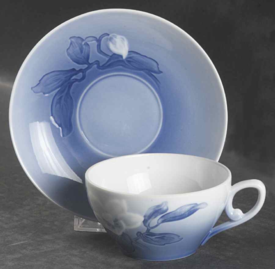Christmas Rose Flat Cup & Saucer Set by Bing & Grondahl-1