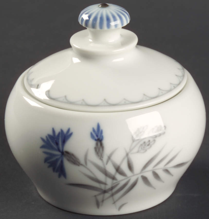 Cornflower Mini Sugar Bowl & Lid by Bing & Grondahl-1