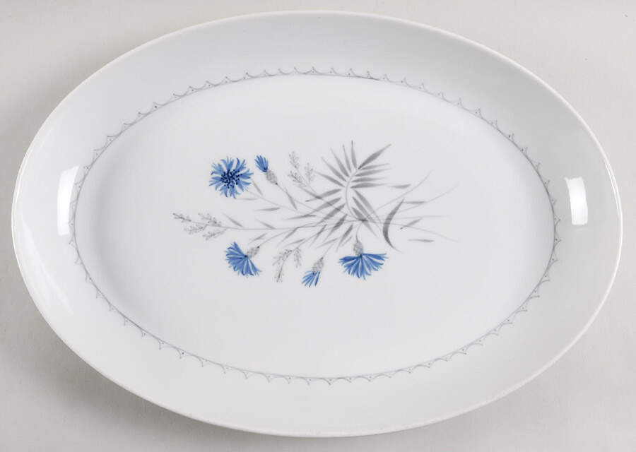 Cornflower 15" Oval Serving Platter by Bing & Grondahl-1