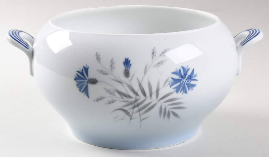 Cornflower Blue Edge Round Vegetable No Lid by Bing & Grondahl-1