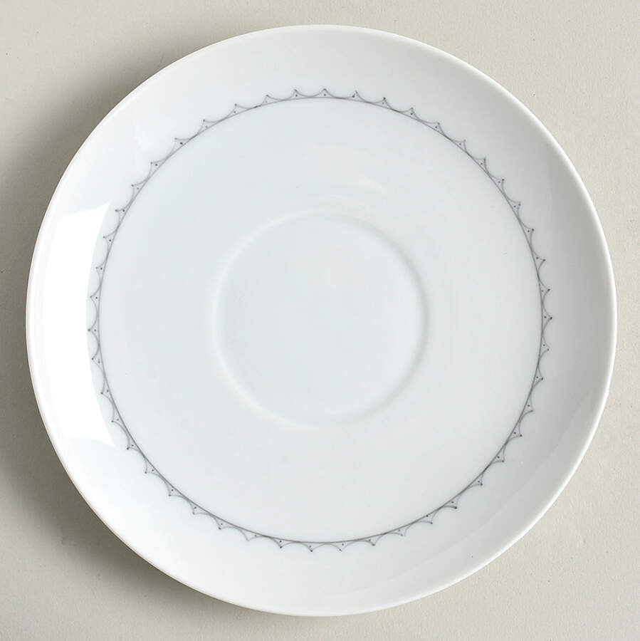 Cornflower Blue Edge Saucer for Cream Soup Bowl by Bing & Grondahl-1