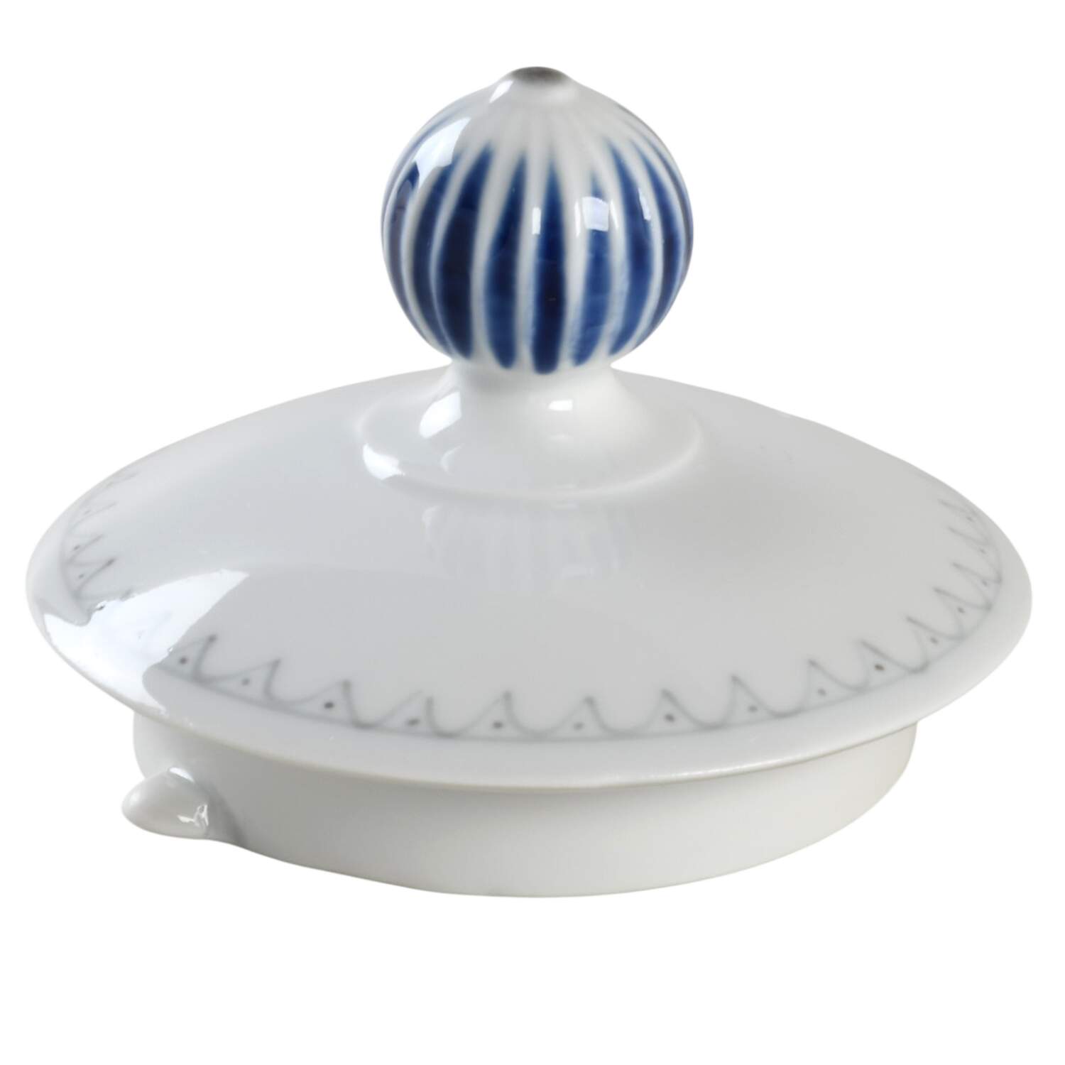 Cornflower Blue Edge Lid for Teapot by Bing & Grondahl-1