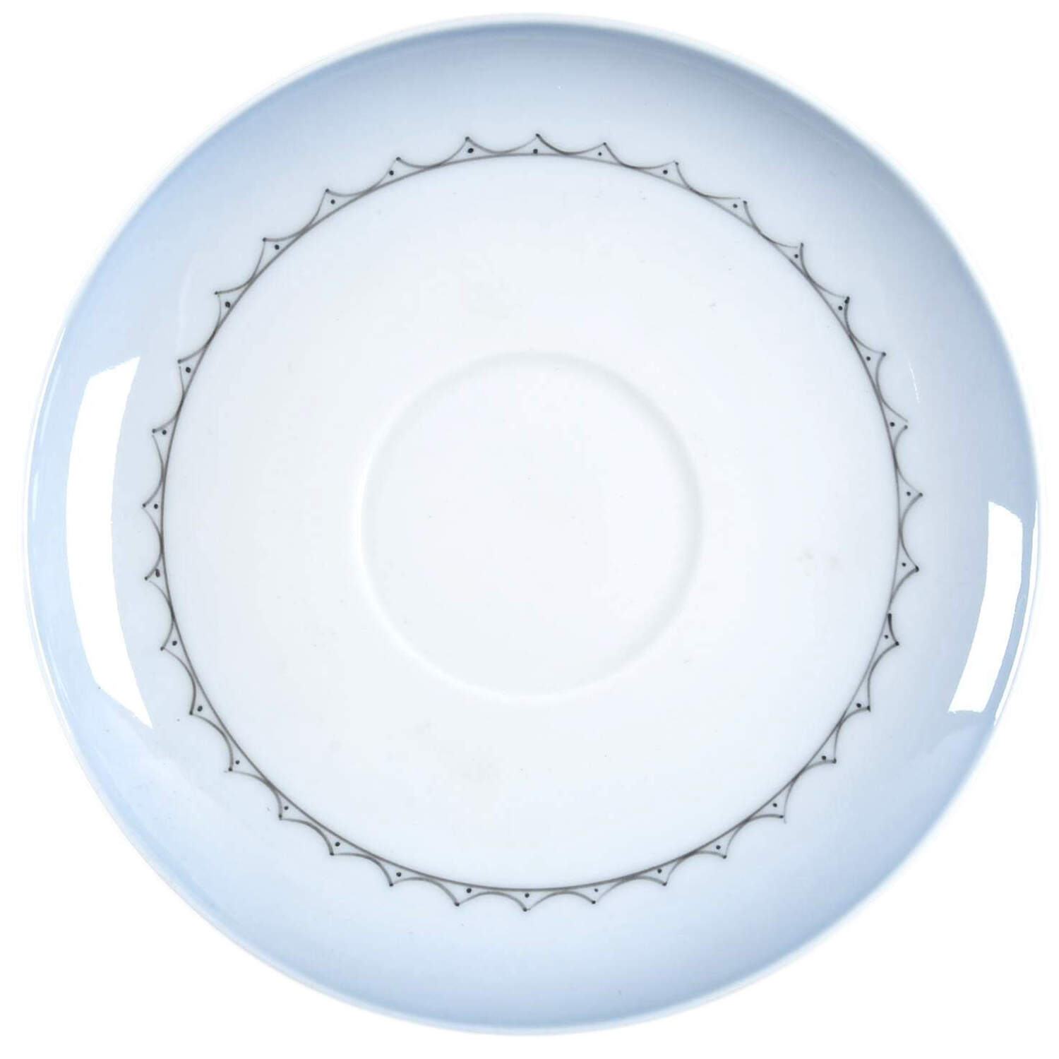 Cornflower Blue Edge Saucer for Flat Cup by Bing & Grondahl-1
