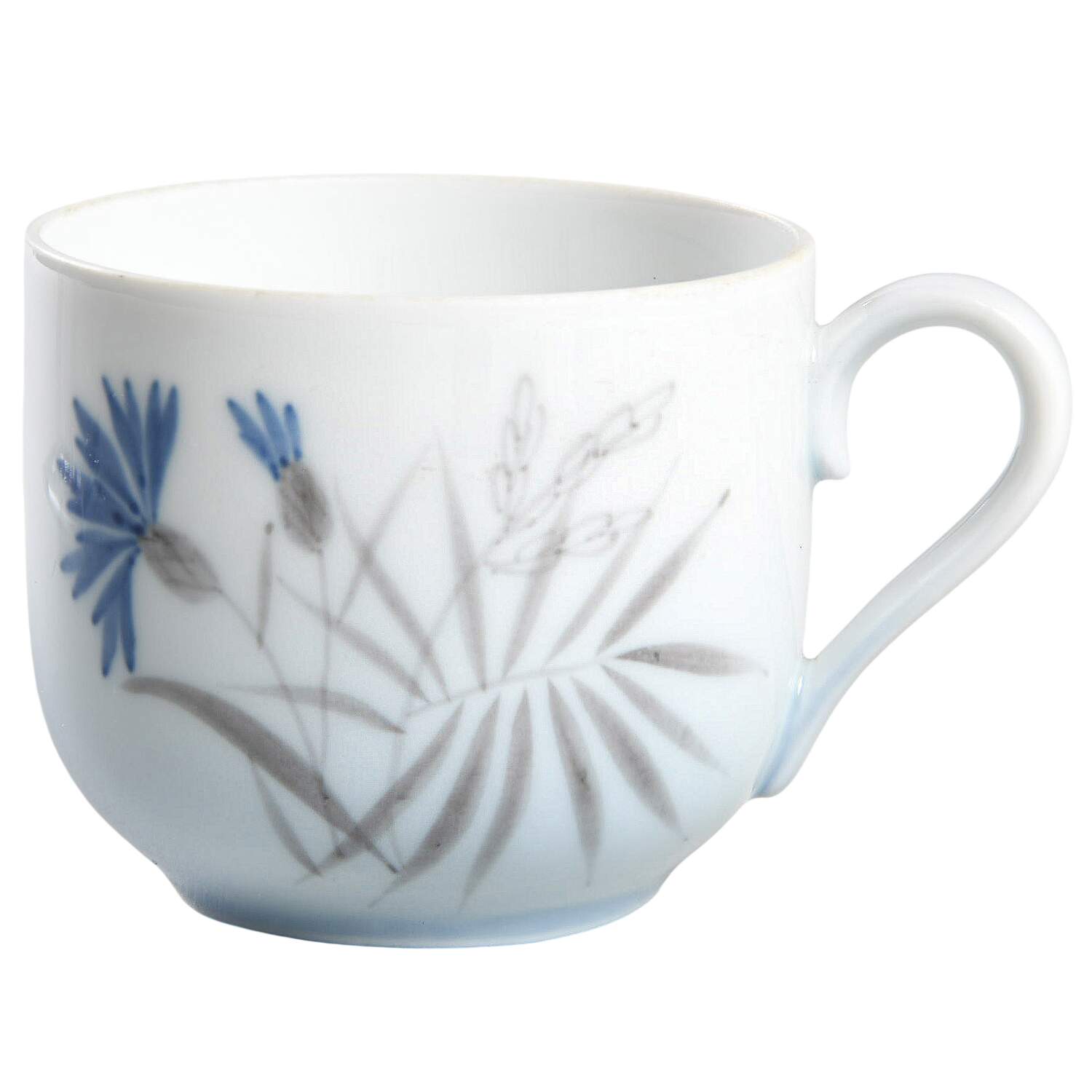 Cornflower Blue Edge Flat Demitasse Cup by Bing & Grondahl-1