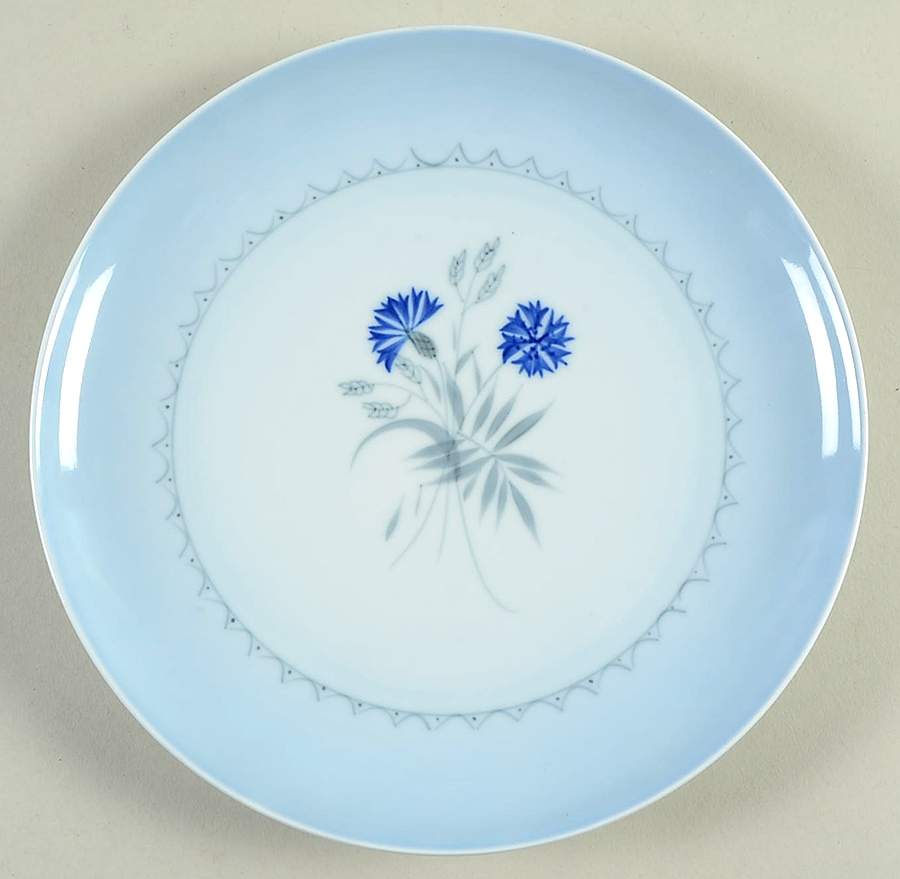 Cornflower Blue Edge Salad Plate by Bing & Grondahl-1