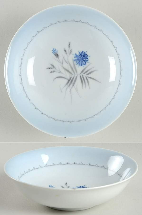 Cornflower Blue Edge Coupe Cereal Bowl by Bing & Grondahl-1