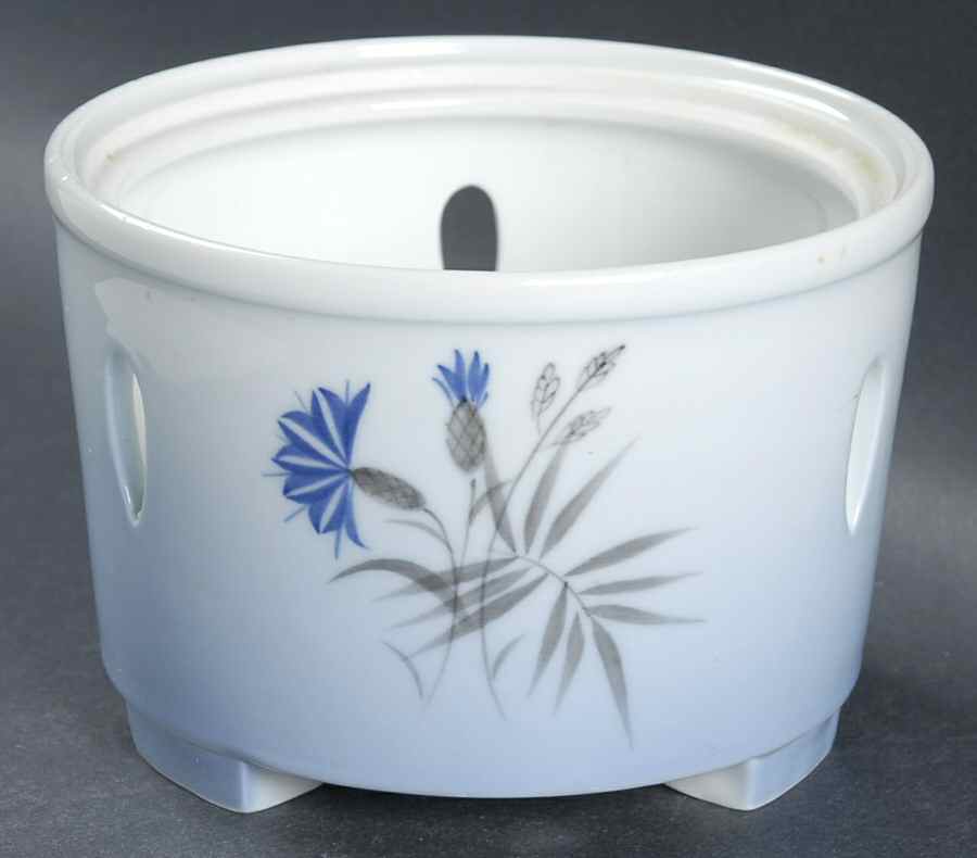 Cornflower Blue Edge Warmer Stand No Burner by Bing & Grondahl-1