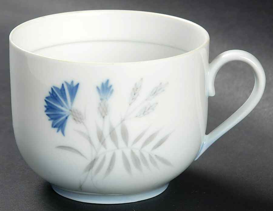Cornflower Blue Edge Flat Cup by Bing & Grondahl-1
