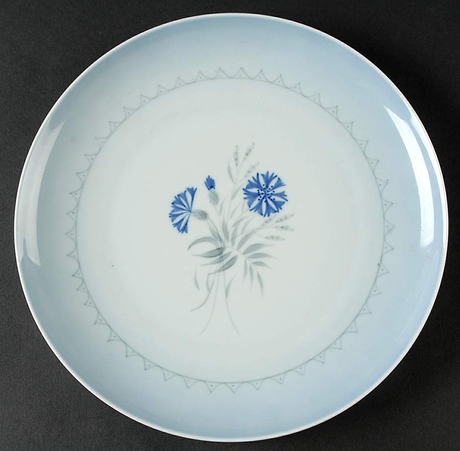 Cornflower Blue Edge Luncheon Plate by Bing & Grondahl-1