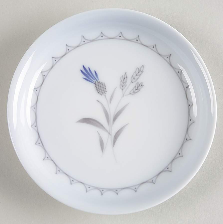 Cornflower Blue Edge Butter Pat by Bing & Grondahl-1