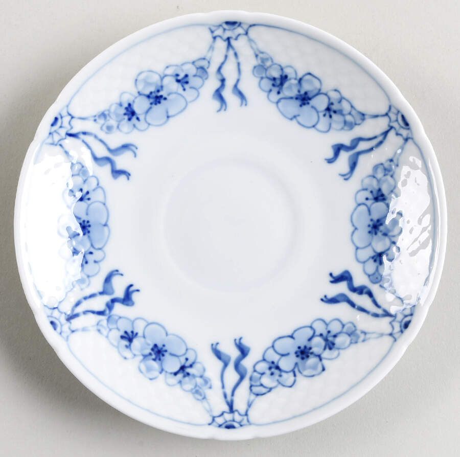Empire Blue and White Saucer for Flat Cup by Bing & Grondahl-1