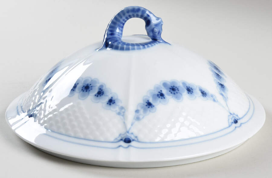 Empire Blue and White Lid for Round Vegetable by Bing & Grondahl-1