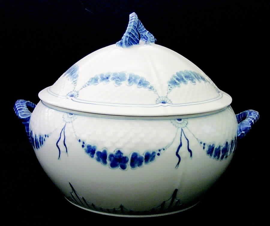 Empire Blue and White Tureen &  Lid by Bing & Grondahl-1