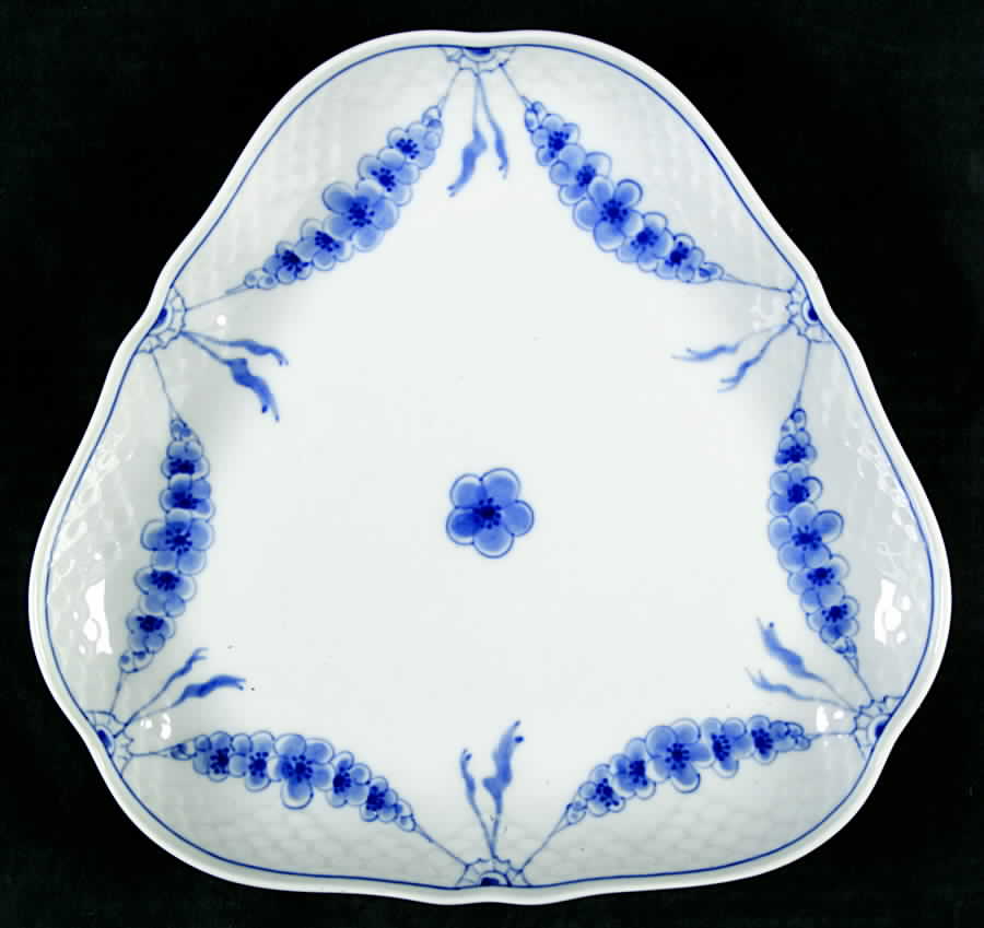 Empire Blue and White Triangular Cake Plate by Bing & Grondahl-1