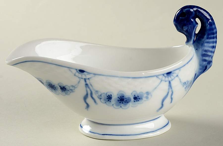 Empire Blue and White Individual Gravy Boat by Bing & Grondahl-1
