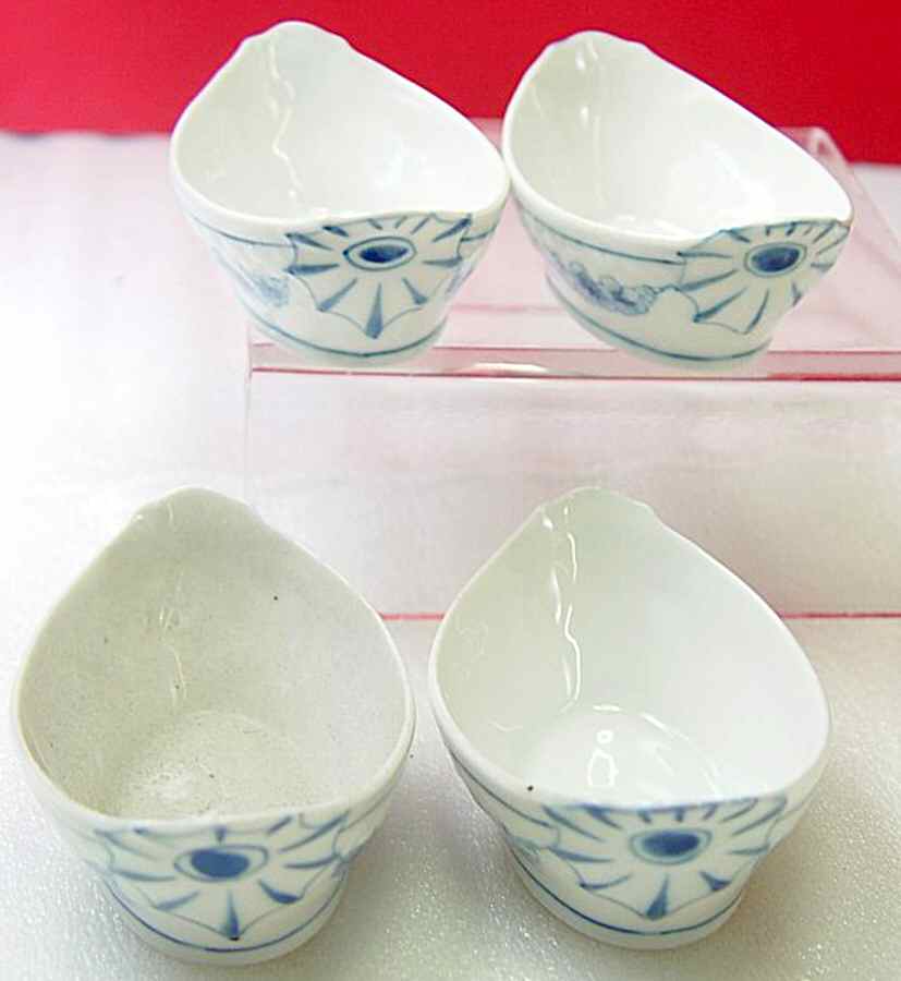 Empire Blue and White Individual Salt Dip by Bing & Grondahl-1
